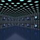 Modern server room interior in datacenter