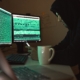 Hacker using PC