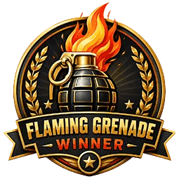 Flaming Grenade Winner Award